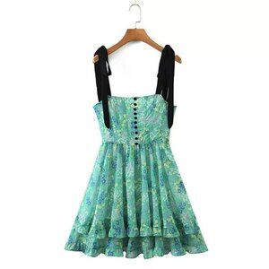 Mini Tie On Shoulder Dress Spring